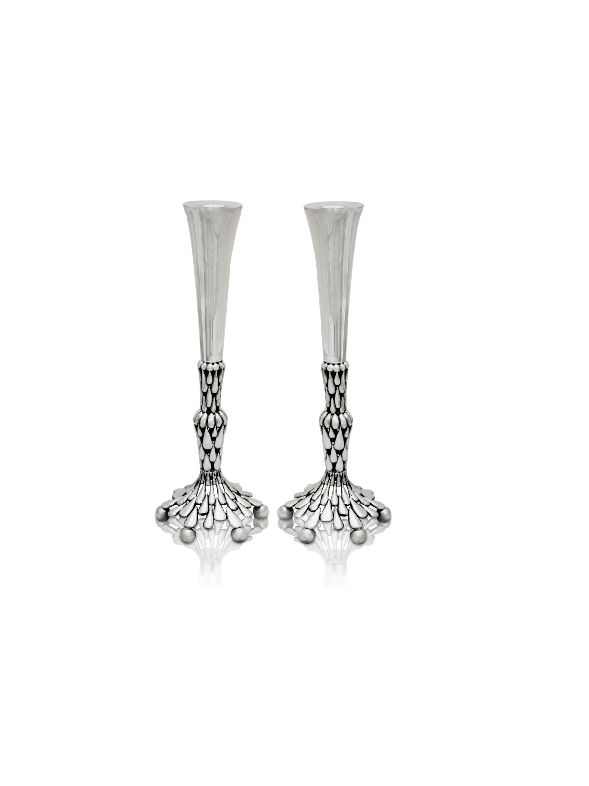 Bougeoir en argent sterling inspiré de la nature unique, cadeaux de Pâque,