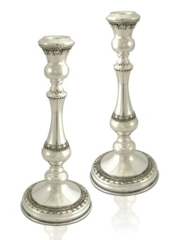 Traditional Extra Large Silver Filigree Candlestic , Extra Large Candl