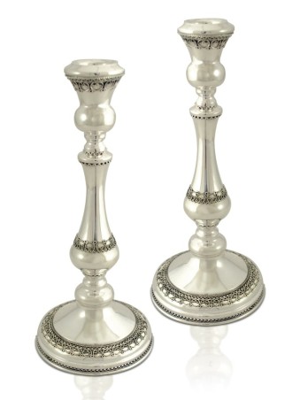 Chandelier traditionnel en filigrane d'argent extra large, bougie extra large