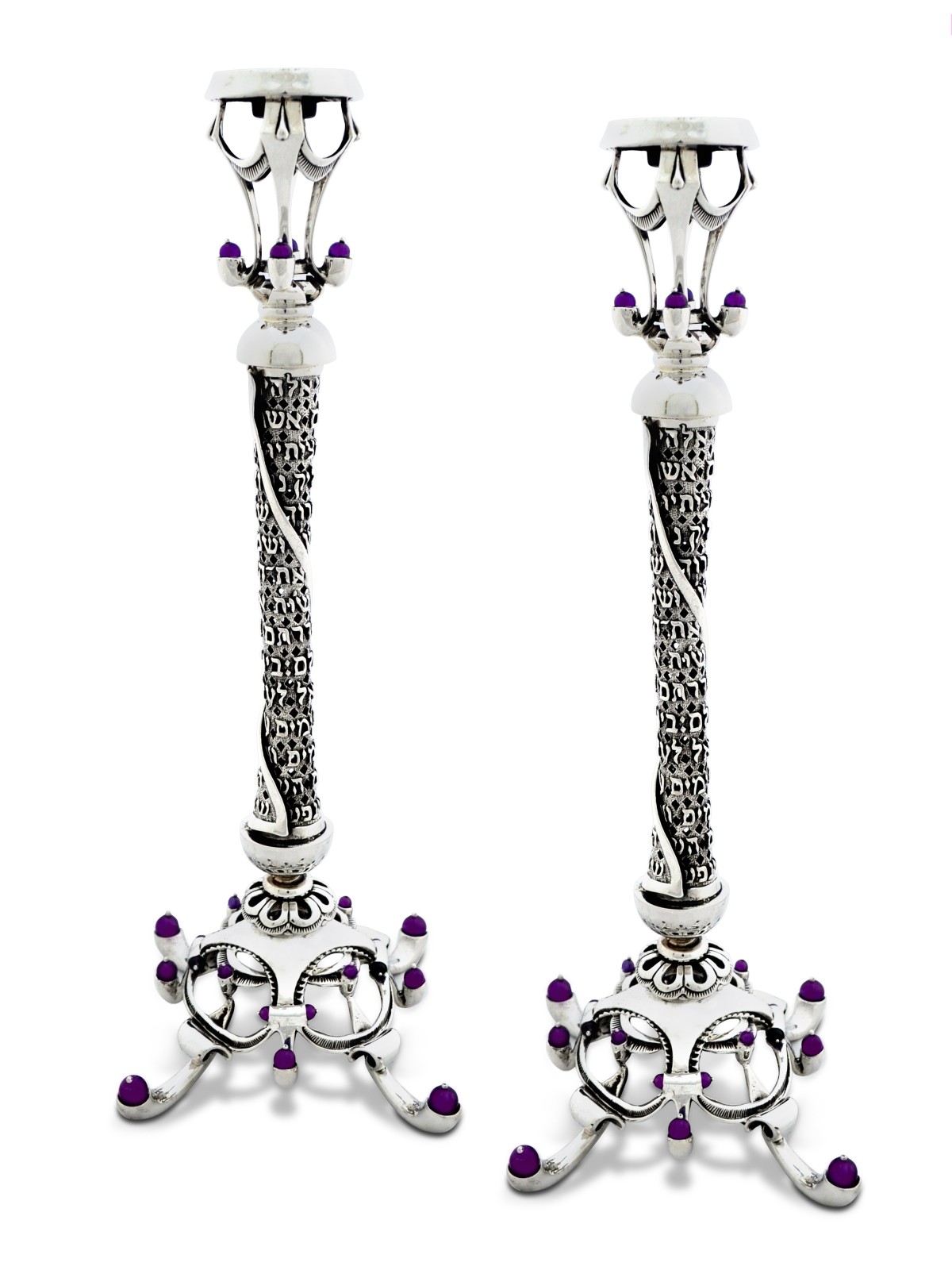 Chandeliers spéciaux en argent sterling avec Shabbat, cadeaux de Pâque,