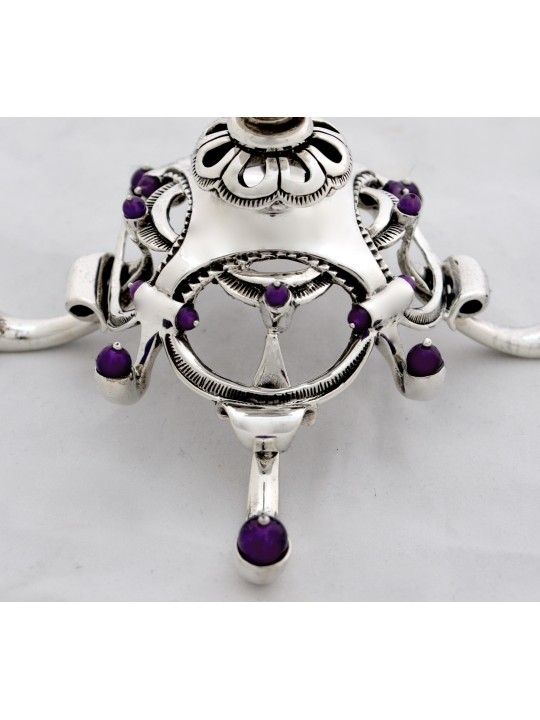 Chandeliers spéciaux en argent sterling avec Shabbat, cadeaux de Pâque,
