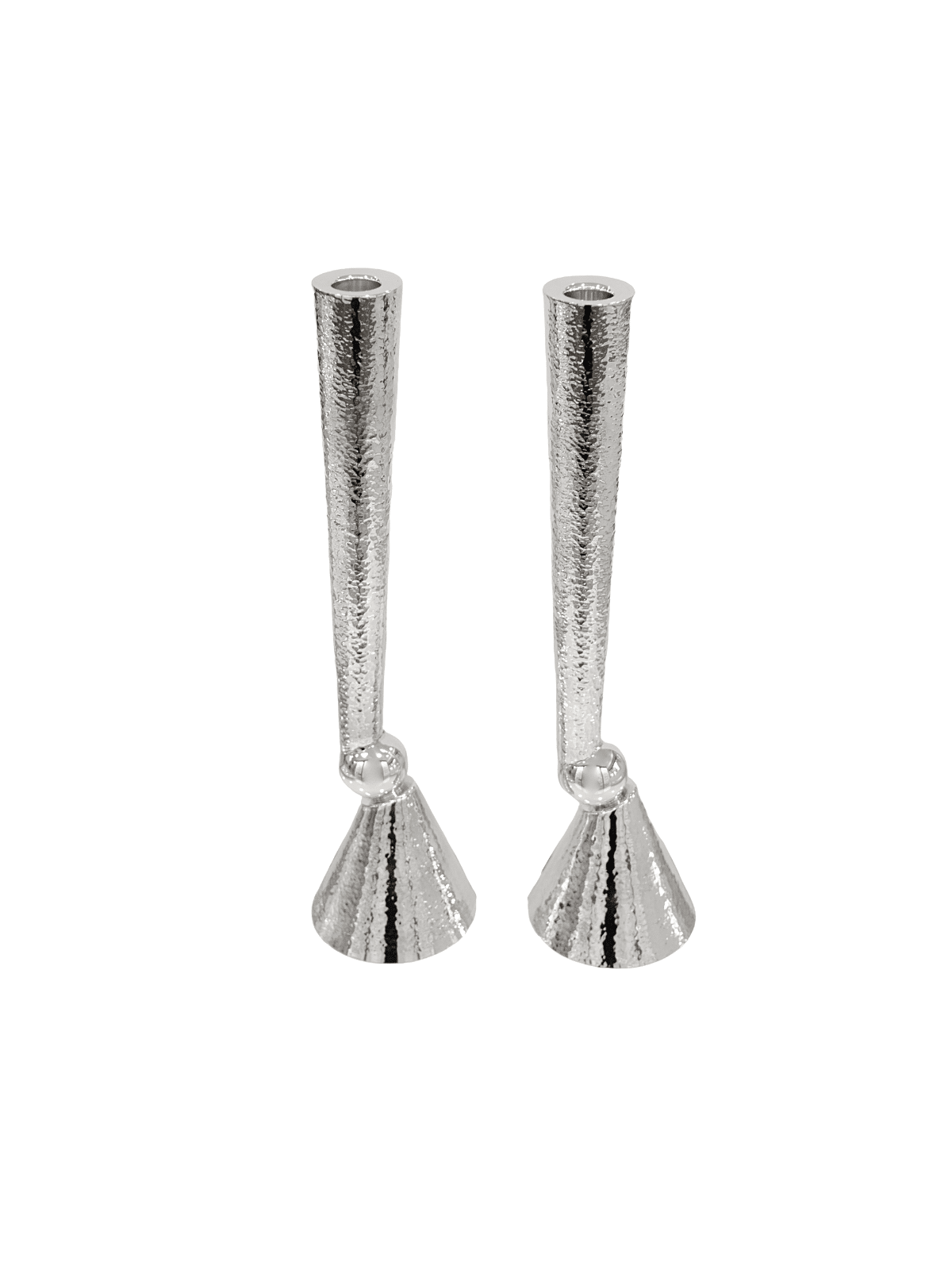Bougie en argent sterling martelée extra large moderne, bougie extra large