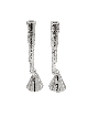 Bougie en argent sterling martelée extra large moderne, bougie extra large