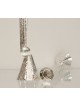 Bougie en argent sterling martelée extra large moderne, bougie extra large