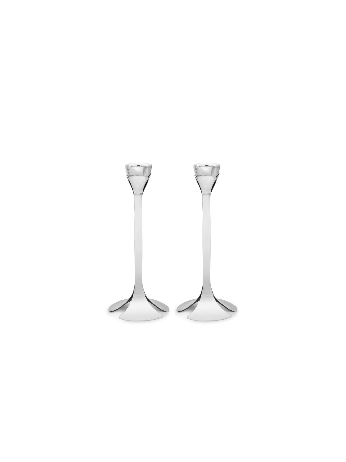 Bougies contemporaines en argent sterling en forme de fleur, chandelier moderne