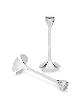 Contemporary Flower-Shaped Sterling Silver Candles , Modern Candlestic