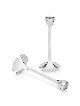 Contemporary Flower-Shaped Sterling Silver Candles , Modern Candlestic