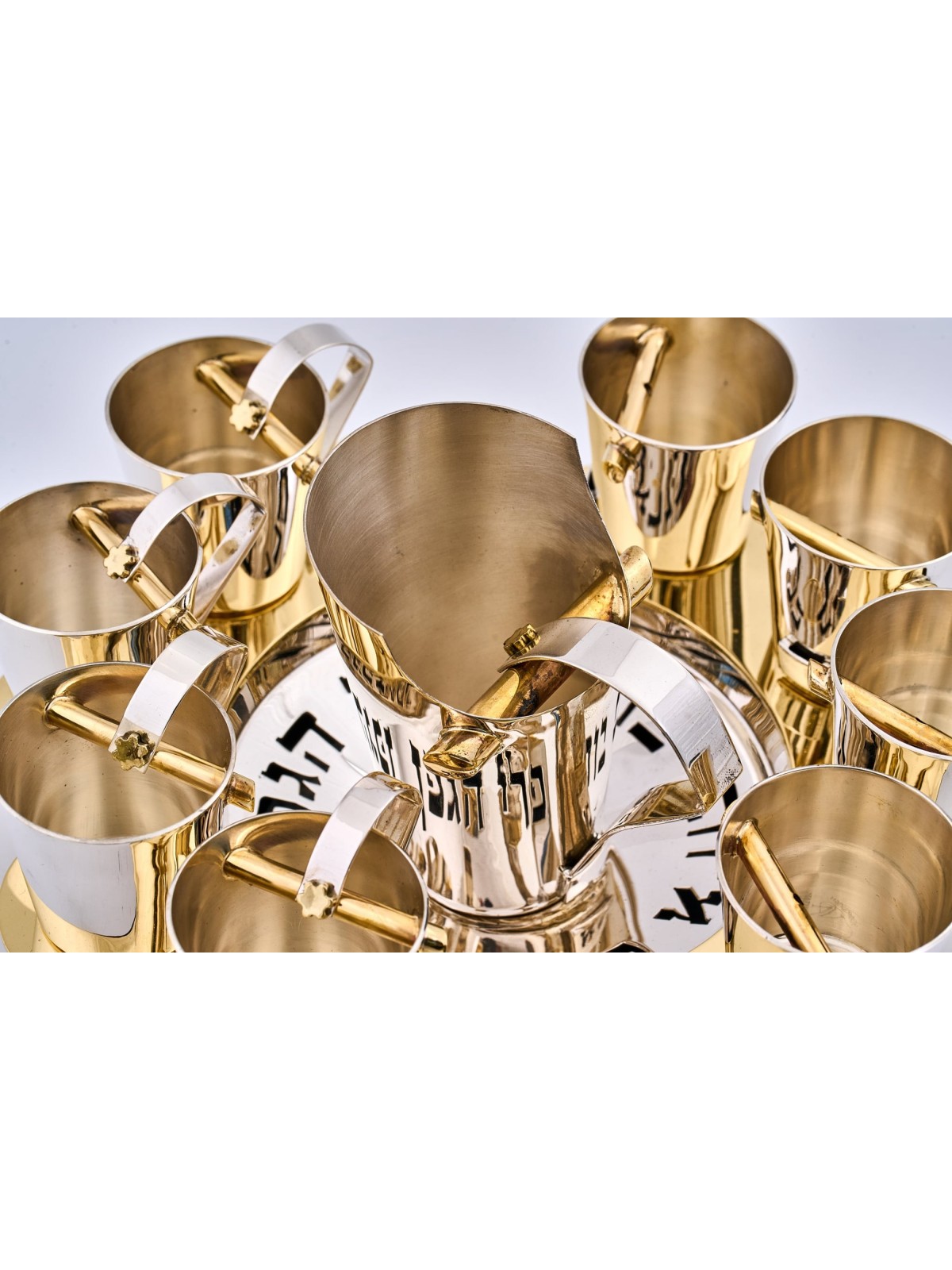 Ensemble moderne de gobelets et de tasses à liqueur de Kiddouch, cadeaux de Pâque, israélien