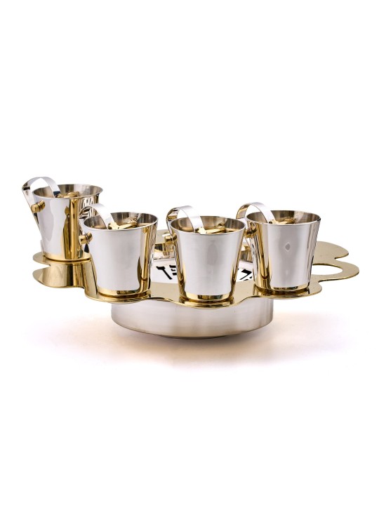 Ensemble moderne de gobelets et de tasses à liqueur de Kiddouch, cadeaux de Pâque, israélien