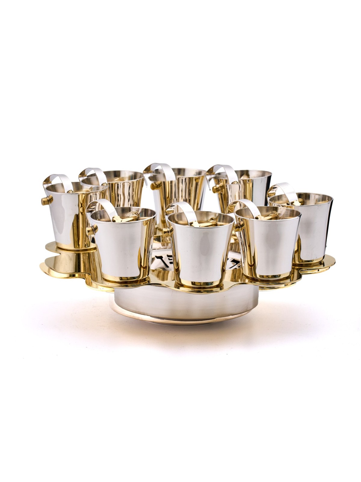 Ensemble moderne de gobelets et de tasses à liqueur de Kiddouch, cadeaux de Pâque, israélien