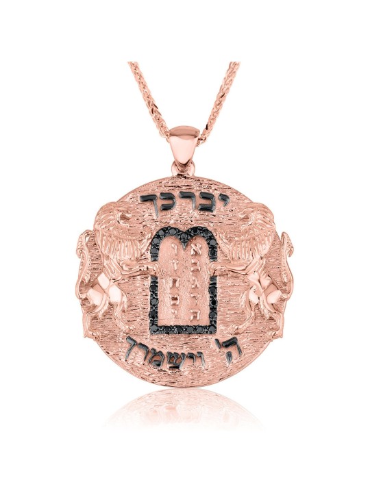 Pendentif Extra Large des Dix Commandements des Lions de Juda , Cadeaux Tu B'Av , Isr