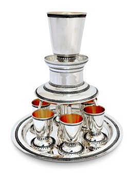 Classic 925 Sterling Silver Wine Fountain , Kiddush Fountains , Israel