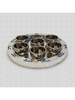 Plaque de Seder traditionnelle en argent sterling 925 avec C, cadeaux de Pâque,