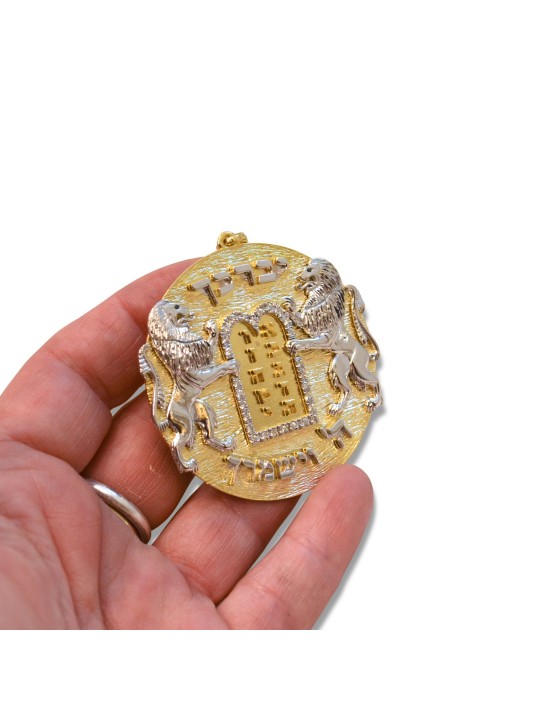 Gravure personnalisée Lions de Juda Ten Commandm , Bijoux de Jérusalem