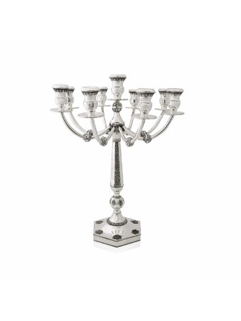 מנורת כסף סטרלינג פיליגרן גדול במיוחד 8+ , מתנות לפסח ,