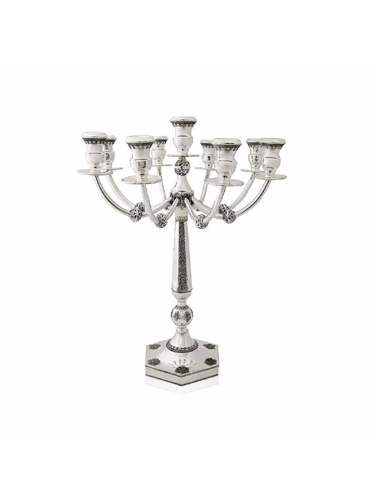 מנורת כסף סטרלינג פיליגרן גדול במיוחד 8+ , מתנות לפסח ,