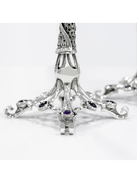Bougeoirs exclusifs en argent sterling avec Shabba, argent sterling C