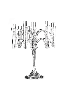 Candélabre martelé en argent sterling unique en son genre, cadeaux de Pâque, I