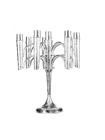 Candélabre martelé en argent sterling unique en son genre, cadeaux de Pâque, I