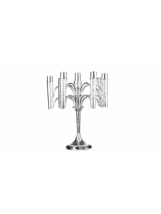 Candélabre martelé en argent sterling unique en son genre, cadeaux de Pâque, I