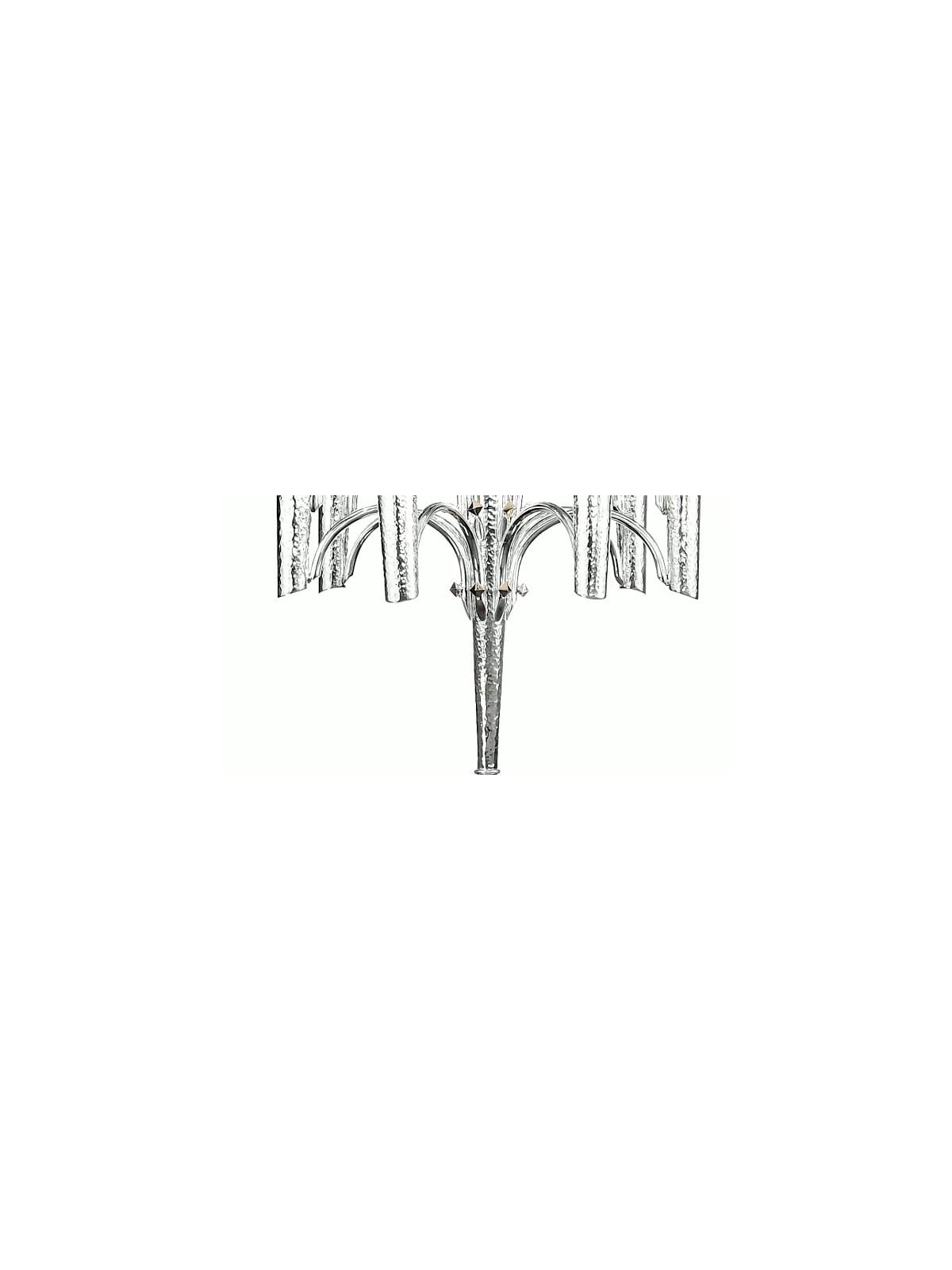 Candélabre martelé en argent sterling unique en son genre, cadeaux de Pâque, I