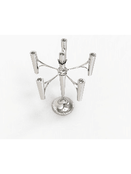 Candélabre en argent sterling aux lignes épurées modernes avec, cadeaux de Pâque,
