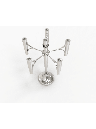 Candélabre en argent sterling aux lignes épurées modernes avec, cadeaux de Pâque,