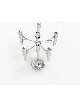 Candélabre en argent sterling aux lignes épurées modernes avec, cadeaux de Pâque,