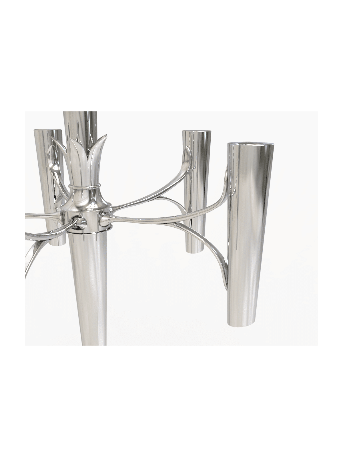 Candélabre en argent sterling aux lignes épurées modernes avec, cadeaux de Pâque,