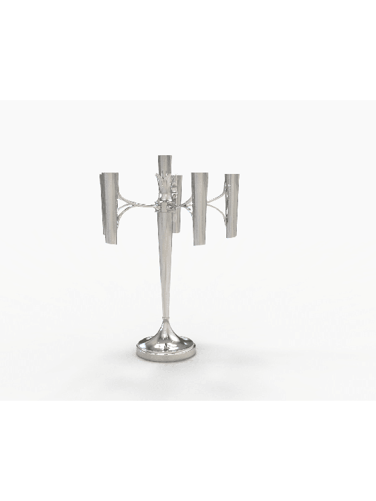 Candélabre en argent sterling aux lignes épurées modernes avec, cadeaux de Pâque,