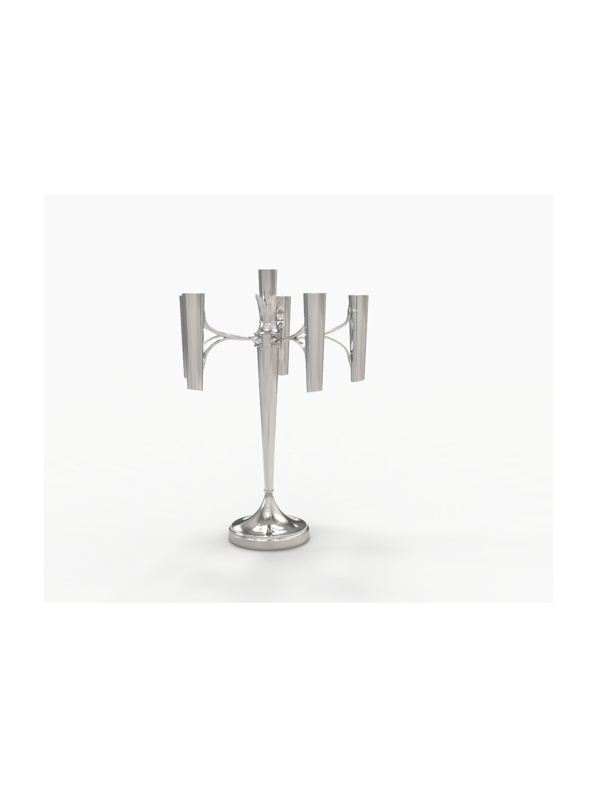 Candélabre en argent sterling aux lignes épurées modernes avec, cadeaux de Pâque,
