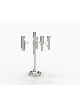 Modern Clean Lines Sterling Silver Candelabra with , Passover Gifts ,