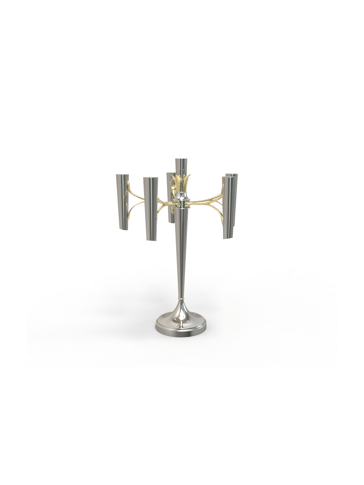 Candélabre en argent sterling aux lignes épurées modernes avec, cadeaux de Pâque,