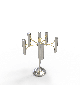 Modern Clean Lines Sterling Silver Candelabra with , Passover Gifts ,