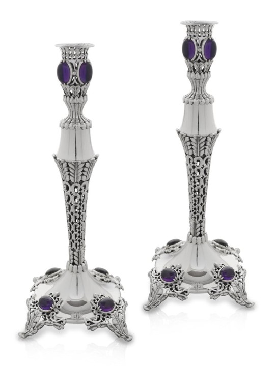 Bougeoirs extraordinaires en argent sterling avec Am, argent sterling C