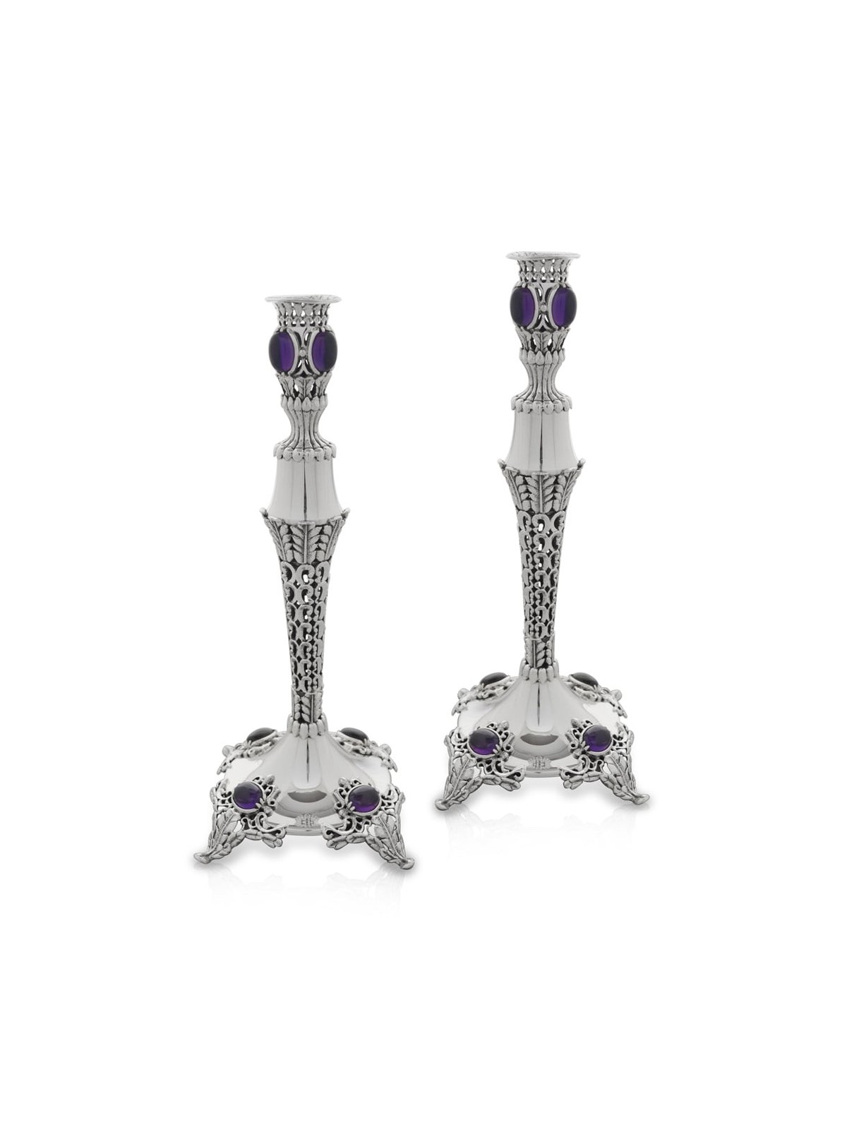 Bougeoirs extraordinaires en argent sterling avec Am, argent sterling C