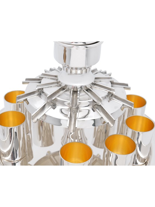 Fontaine moderne de Kiddush de 10 tasses fabriquée à partir de Sterling, fontaines de Kiddush