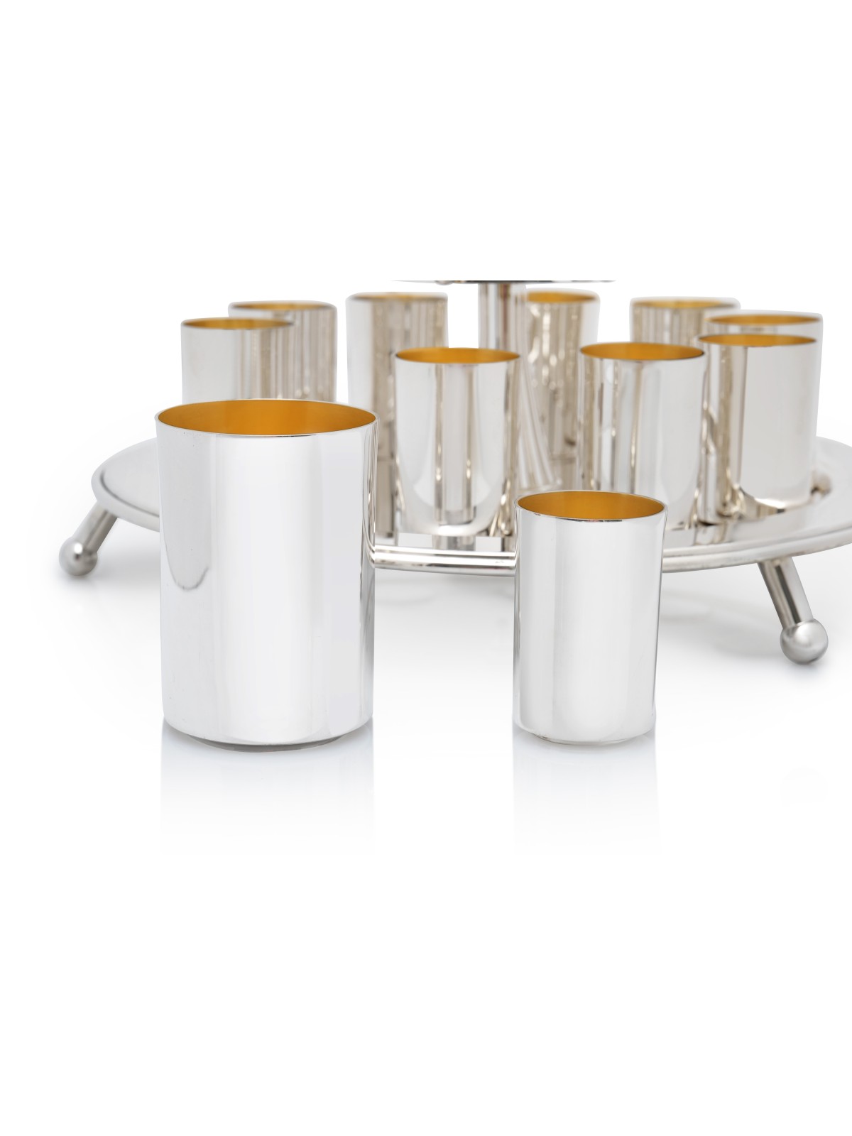 Fontaine moderne de Kiddush de 10 tasses fabriquée à partir de Sterling, fontaines de Kiddush
