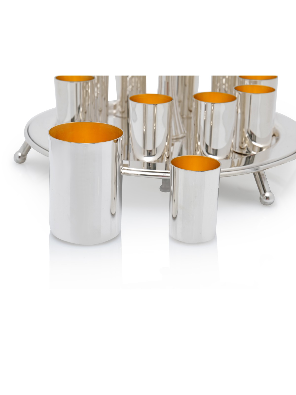 Fontaine moderne de Kiddush de 10 tasses fabriquée à partir de Sterling, fontaines de Kiddush