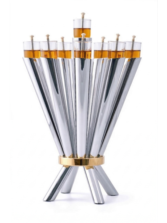 Candélabre moderne en argent sterling à 8 branches, cadeaux de Pâque,