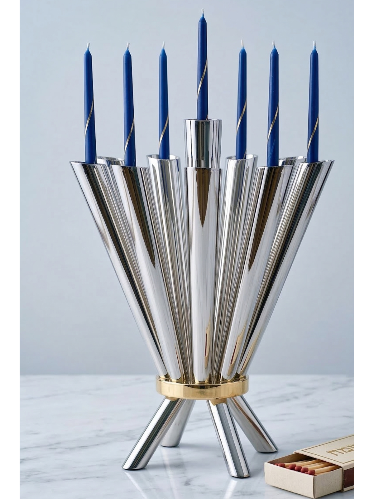 Candélabre moderne en argent sterling à 8 branches, cadeaux de Pâque,
