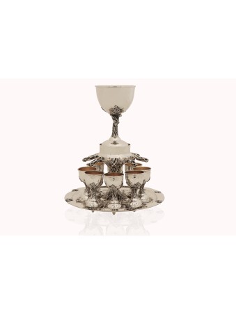 Fontaine à vin en argent sterling inspirée par la nature, fontaines de Kiddouch, est