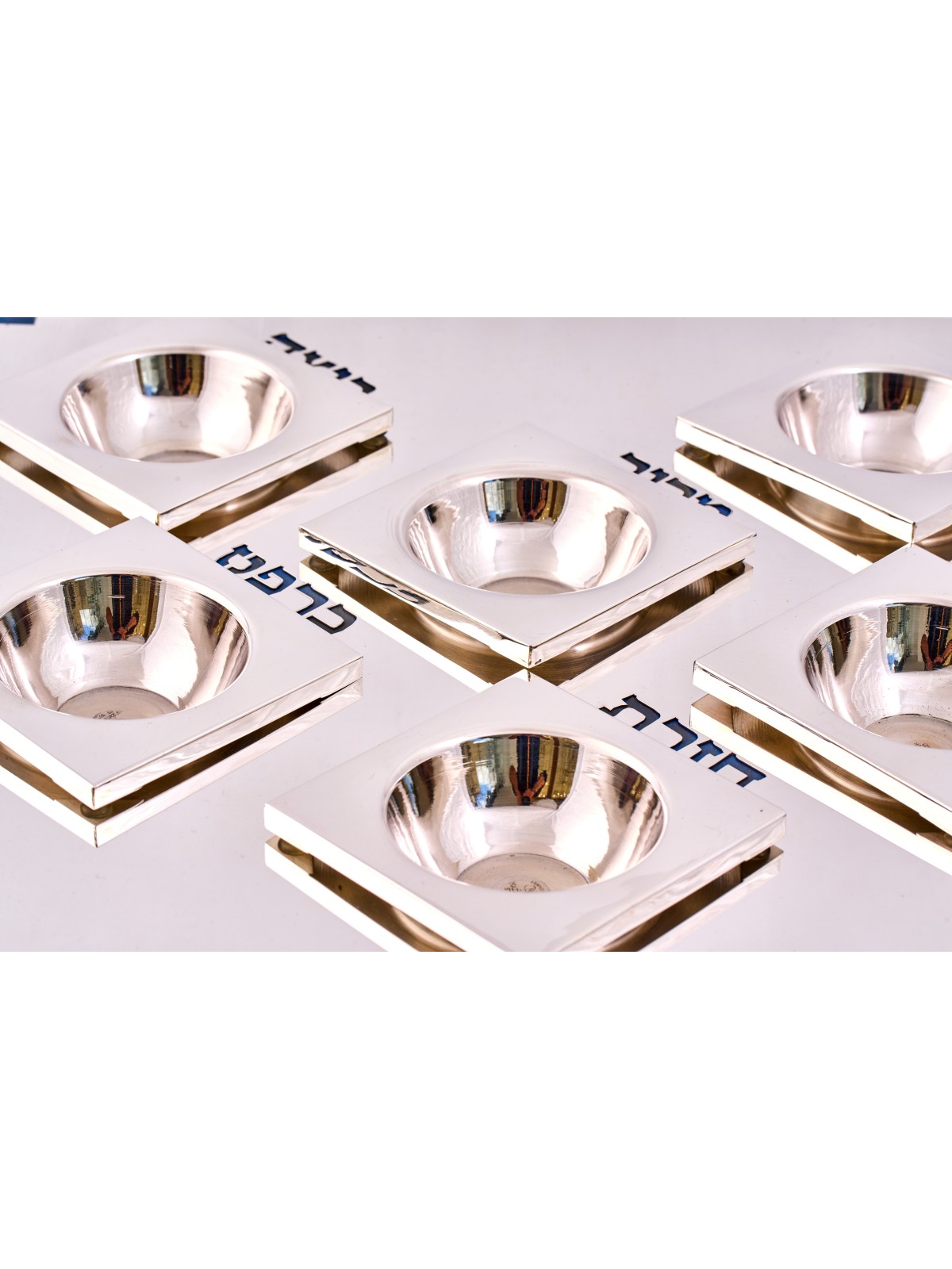 Luxueuse plaque carrée en argent sterling Seder en Mo, cadeaux de Pâque,