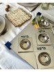 Luxueuse plaque carrée en argent sterling Seder en Mo, cadeaux de Pâque,