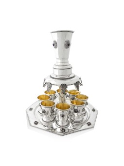 Wine Fountain with Amethyst Stones , Kiddush Fountains , Israeli Judai