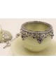 Extra Large Sterling Silver &Onyx Honey Set , Tu B'Av Gifts , Israélien