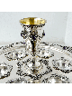 Assiette de Seder hexagonale d'inspiration vintage avec cadeaux naturels de Pâque,
