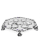 Assiette de Seder hexagonale d'inspiration vintage avec cadeaux naturels de Pâque,
