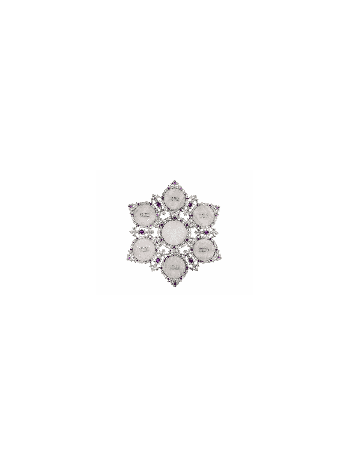 One-of-a-kind flower Seder plate Pink Onyx & Ameth , Passover Gifts ,