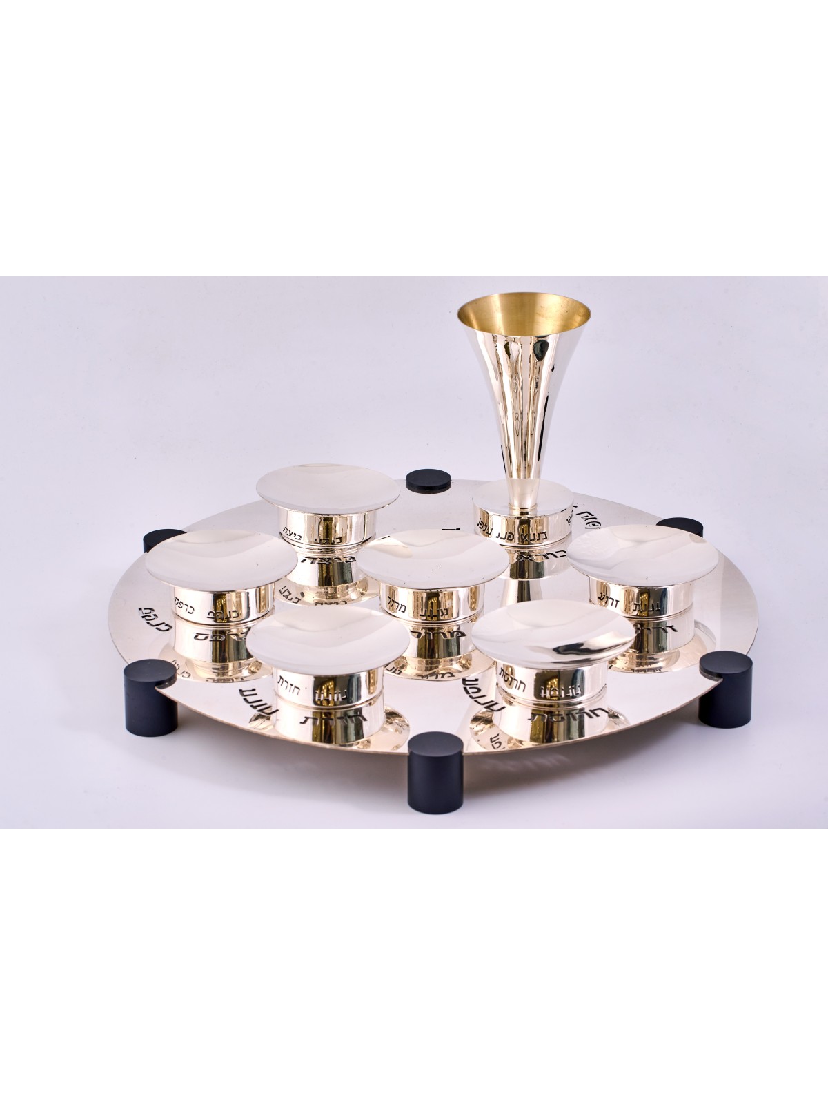 Grande assiette de Seder contemporaine de luxe en Ster, cadeaux de Pâque,